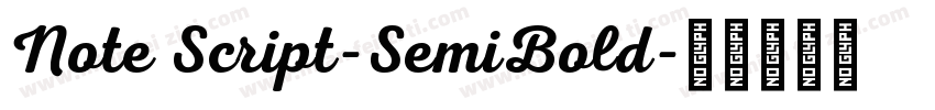 Note Script-SemiBold字体转换